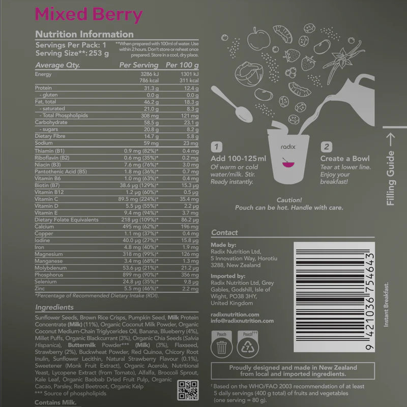 Radix Ultra Breakfast - 800kcal | Solara x Radix Nutrition