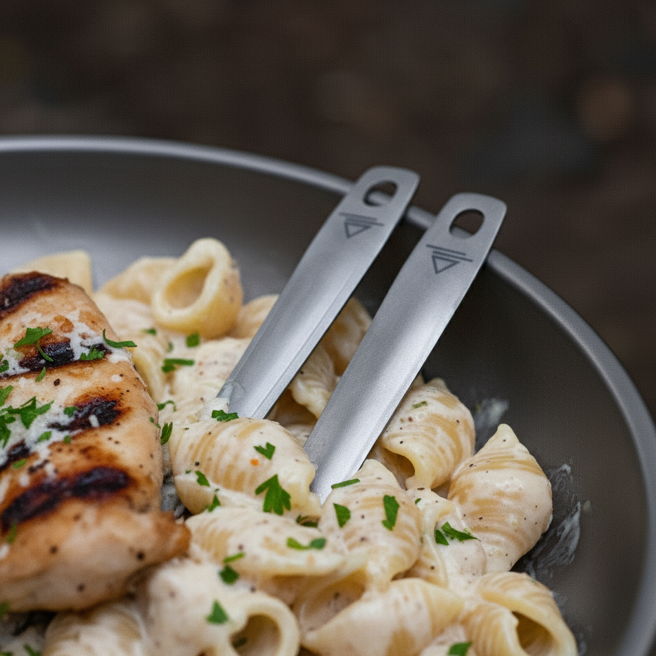 Ultralight Titanium Cutlery Set