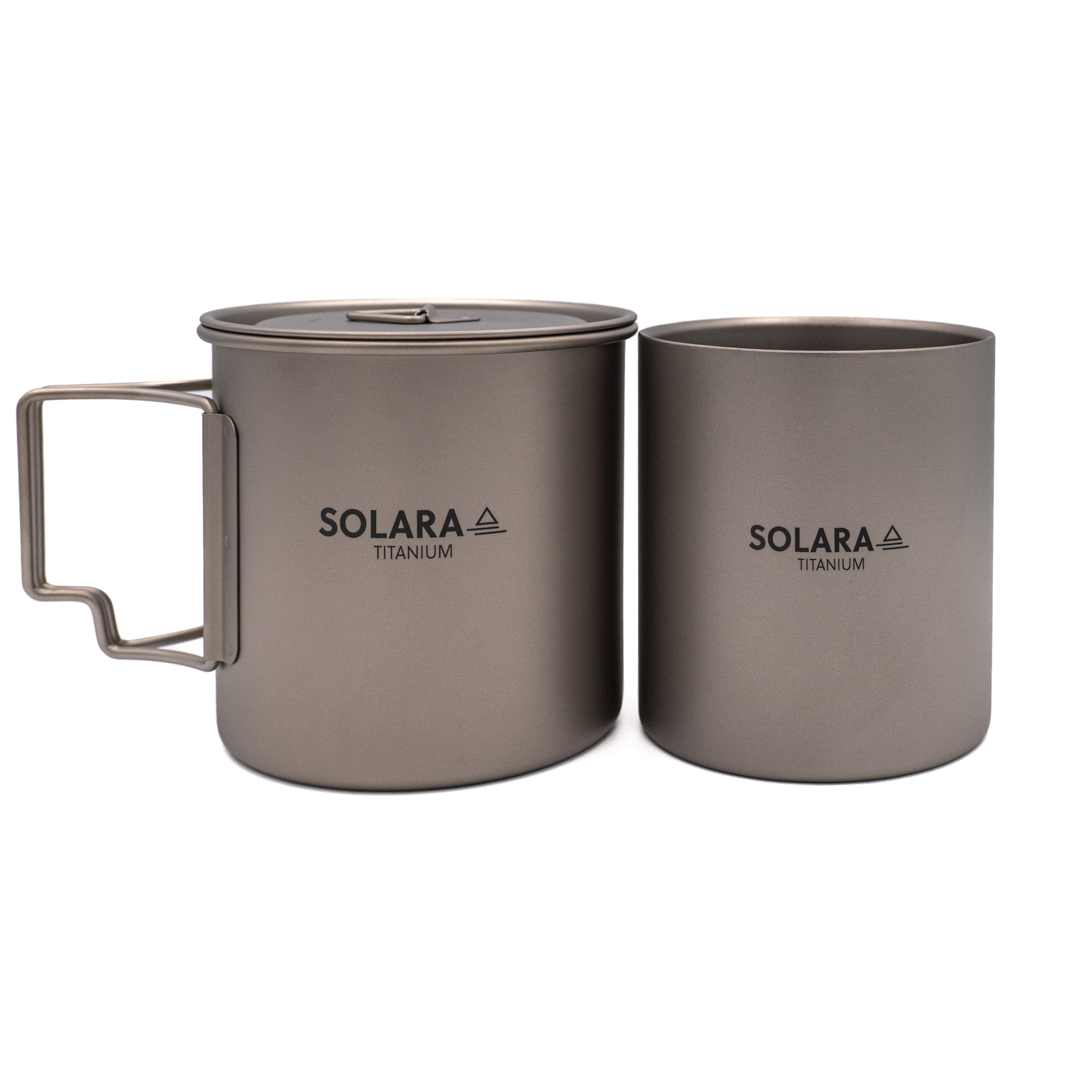 Solara Titanium Mug System | 2-in-1 Nesting Set