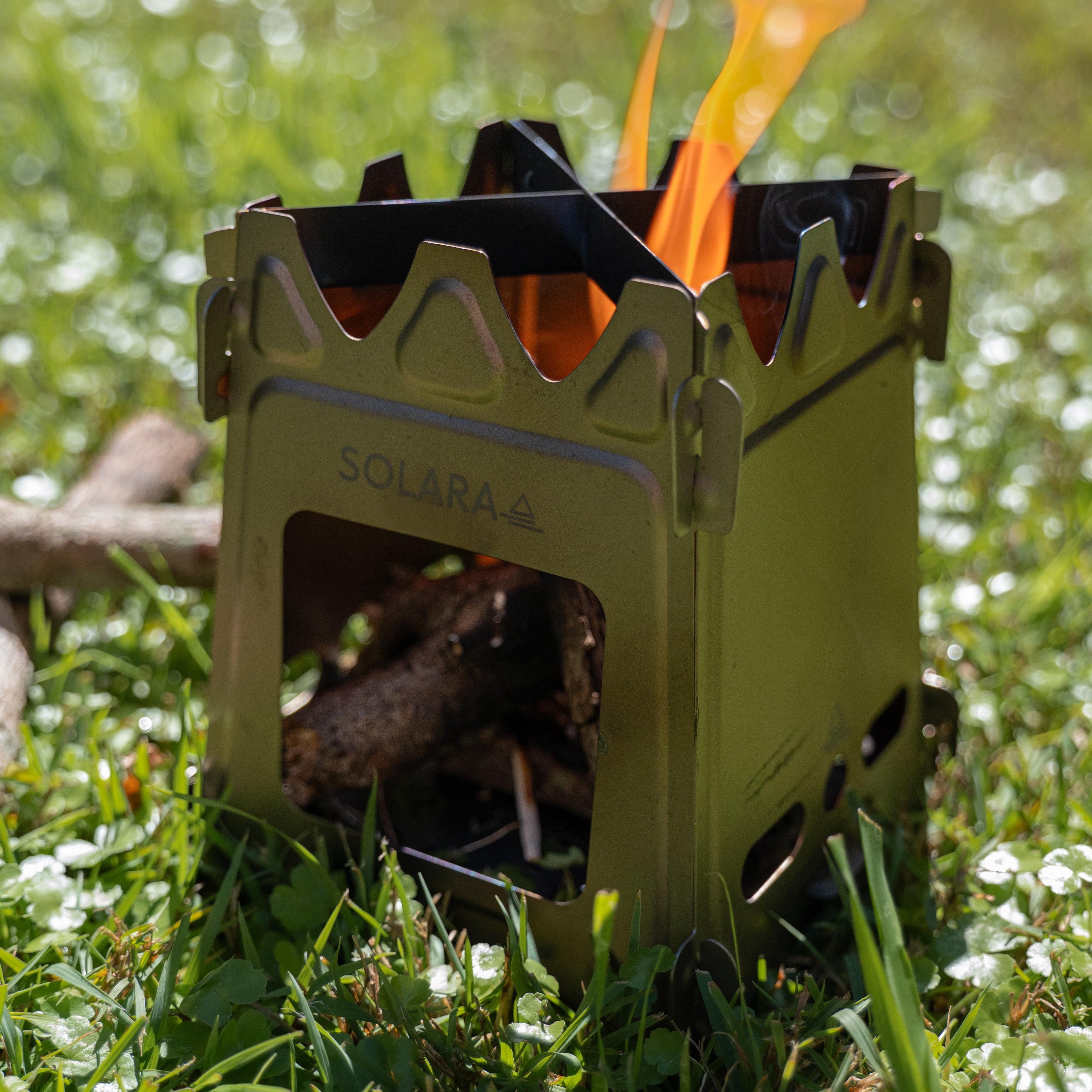 Solara Ultralight Flatpack Titanium Stove | Wood Burning Camp Stove