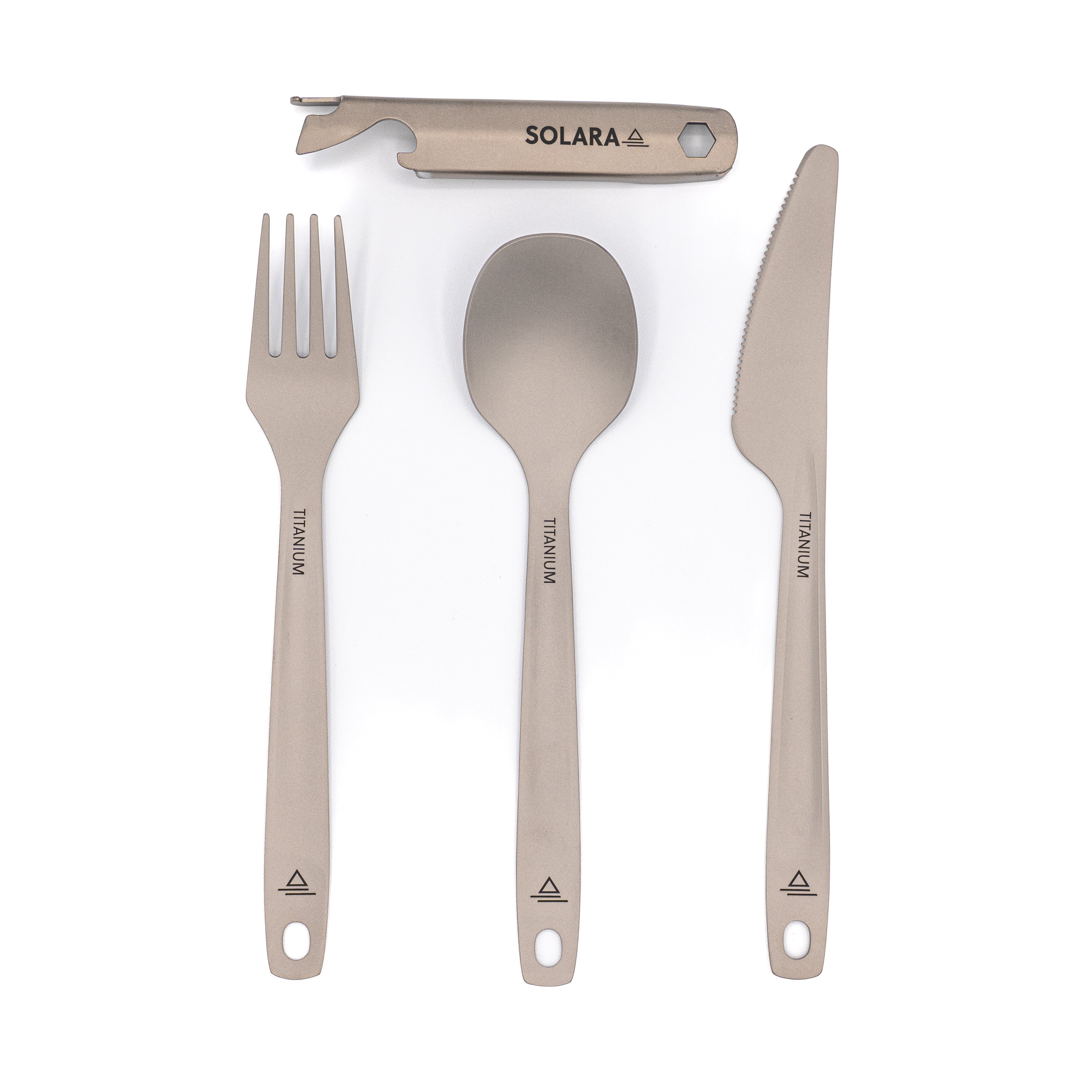 Ultralight Titanium Cutlery Set
