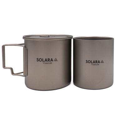 Solara Titanium Mug System | 2-in-1 Nesting Set