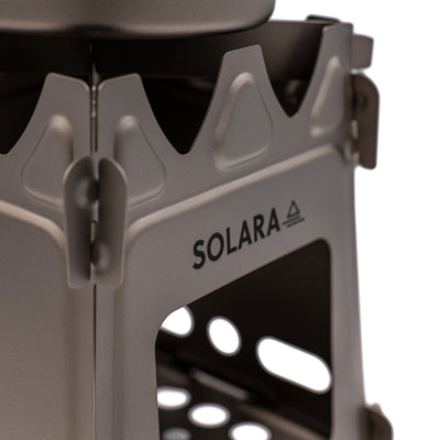 Solara Ultralight Flatpack Titanium Stove | Wood Burning Camp Stove