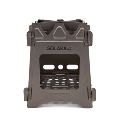 Solara Ultralight Flatpack Titanium Stove | Wood Burning Camp Stove