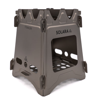 Solara Ultralight Flatpack Titanium Stove | Wood Burning Camp Stove