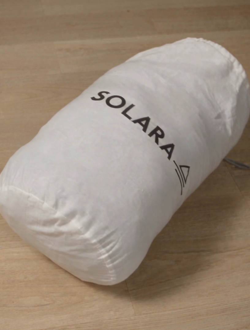 The Emberline cotton storage sack, bag stored loose and uncompressed inside