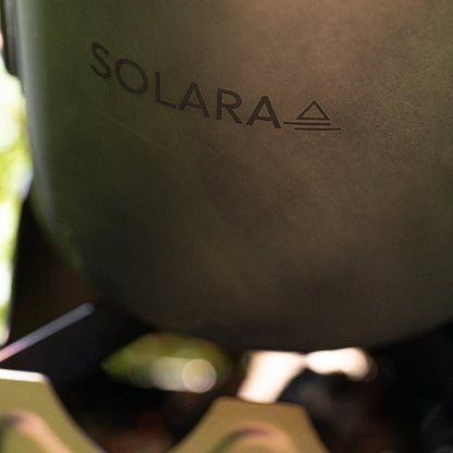 Close-up of a Solara product with a blurred background
