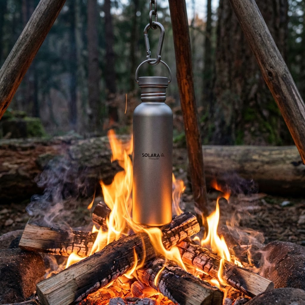 Solara Titanium 750ml Bottle | Fire-Safe & Ultralight