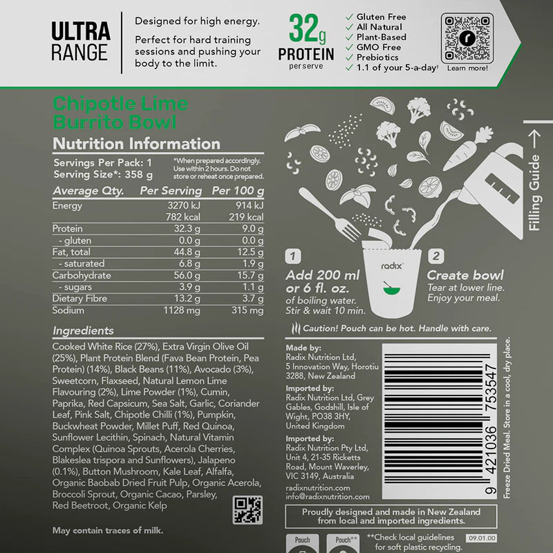 Radix Ultra Meals - 800kcal Meals | Solara x Radix Nutrition